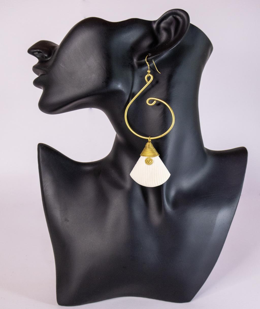 Halfmoon Brass Earrings