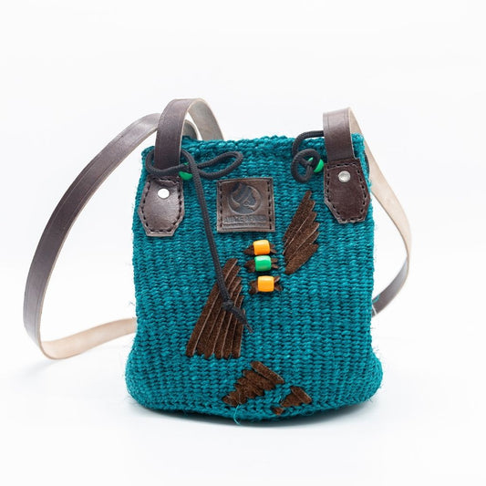 Waridi – Mini Sisal Crossbody With Beaded Detail
