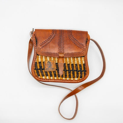 Nane Sling Bag – Handwoven Sisal & Leather Crossbody (Artisan-Made in Kenya)