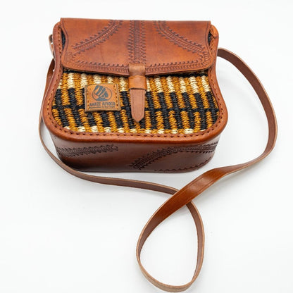 Nane Sling Bag – Handwoven Sisal & Leather Crossbody (Artisan-Made in Kenya)