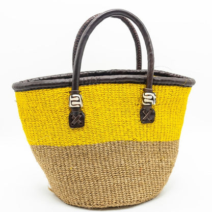 Magnolia Handwoven Sisal Tote with Leather Handles & Bone Accents – Amaze Africa