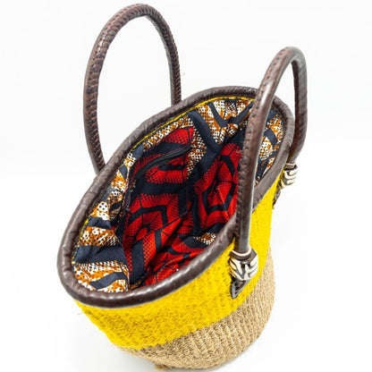 Magnolia Handwoven Sisal Tote with Leather Handles & Bone Accents – Amaze Africa