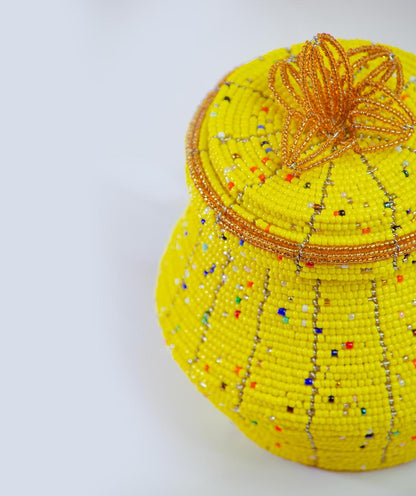 Pot-Shaped Beaded Jewelry Box