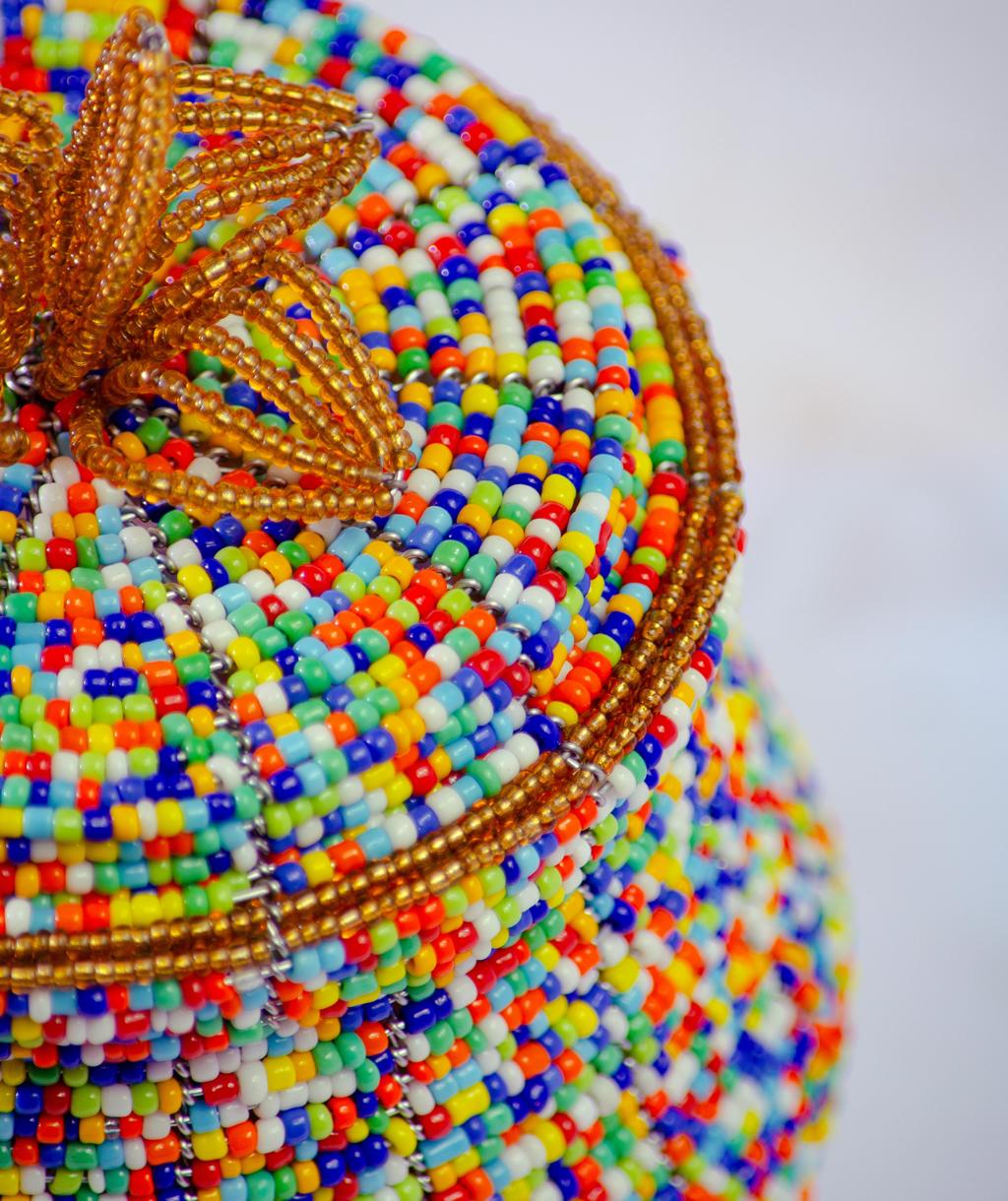 Pot-Shaped Beaded Jewelry Box