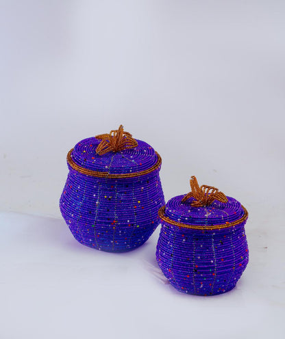 Pot-Shaped Beaded Jewelry Box