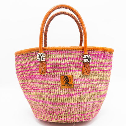 Magnolia Handwoven Sisal Tote with Leather Handles & Bone Accents – Amaze Africa