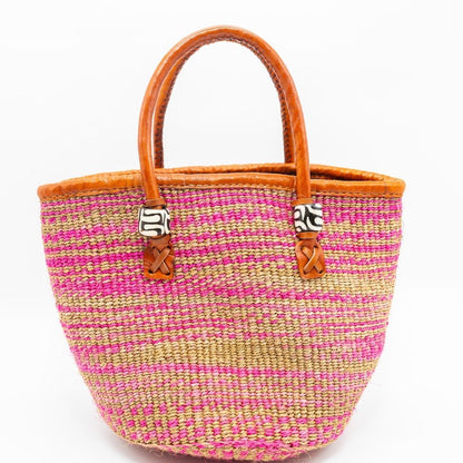 Magnolia Handwoven Sisal Tote with Leather Handles & Bone Accents – Amaze Africa
