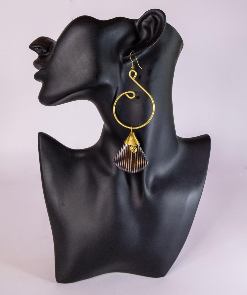 Halfmoon Brass Earrings