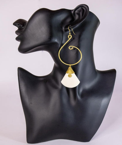 Halfmoon Brass Earrings