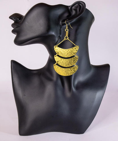 Halfmoon Brass Earrings