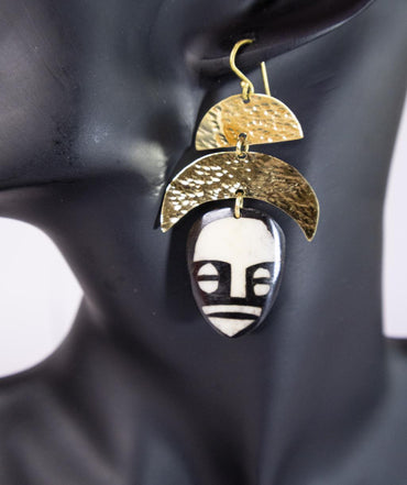 Halfmoon Brass Earrings